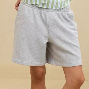 Aerie Long Fleece Short Heather Gray